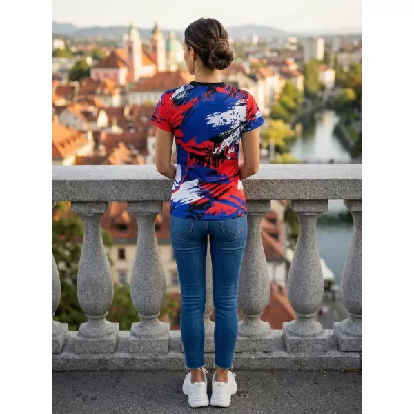  Női prémium póló ALTISPORT VOJ/ALW036SI/TR01 CSÍKOK 