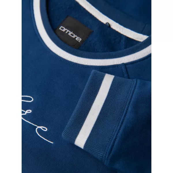  Férfi pulóver OMBRE OM-SSNZ-0244 SÖTÉTKÉK 