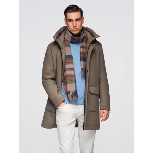  Férfi kabát OMBRE OM-COWC-0132 KHAKI 