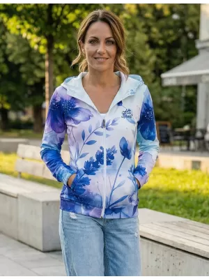Prémium cipzáras női pulóver ALTISPORT VOJ/ALW127MI02 KÉK/LILA