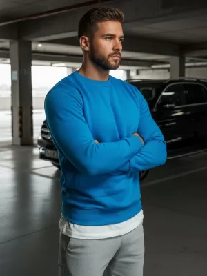 Férfi pulóver DSTREET BX4386 KÉK