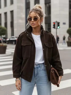 Női kabát DSTREET TY5577 BARNA