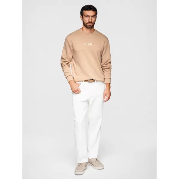  Férfi pulóver OMBRE OM-SNBC-0199 BÉZS 