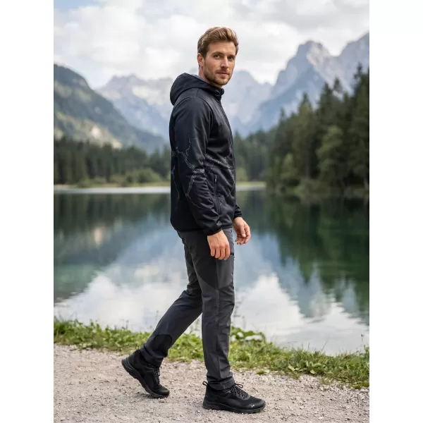  Férfi prémium softshell kabát ALTISPORT VOJ/ALM129JACK01 FEKETE SZÜRKE 