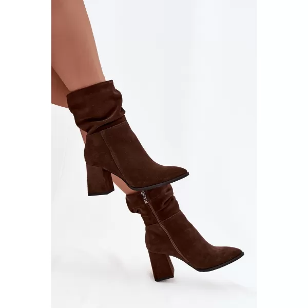  Női csizma ZAZOO 4216 BARNA 