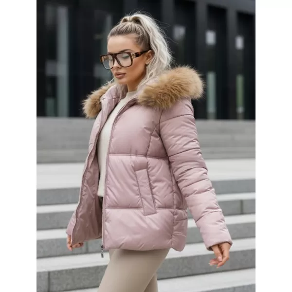  Női kabát DSTREET TY5526 RÓZSASZÍN 