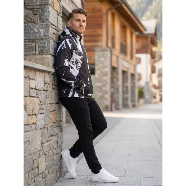  Férfi prémium softshell kabát ALTISPORT VOJ/ALM079JACK01 FEKETE-FEHÉR 