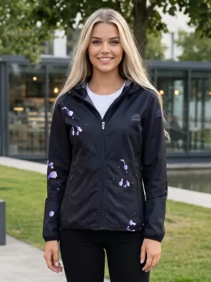 Női prémium softshell kabát ALTISPORT VOJ/ALW077JACK01 FEKETE/LILA