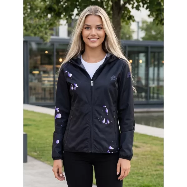  Női prémium softshell kabát ALTISPORT VOJ/ALW077JACK01 FEKETE/LILA 