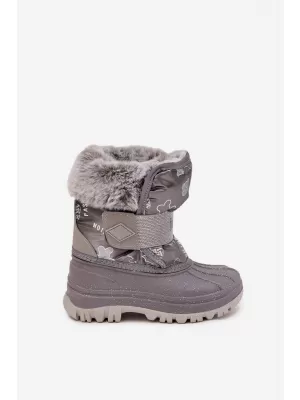 Gyermek téli cipő LEE COOPER LCJ-25-10-3788 SZÜRKE
