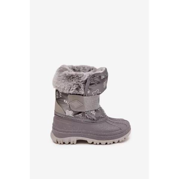  Gyermek téli cipő LEE COOPER LCJ-25-10-3788 SZÜRKE 
