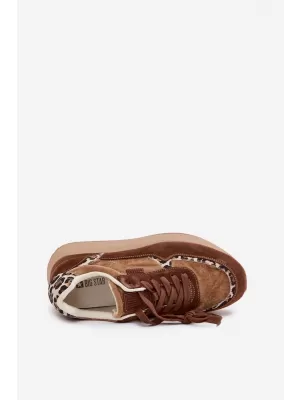 Női tornacipő BIG STAR OO274A313 BARNA/BEGE Big Star Shoes