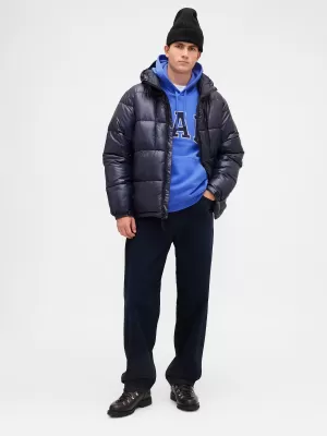 Férfi pulóver GAP LOGO HOODIE PULLOVER 674148-22 SZÉP KÉK