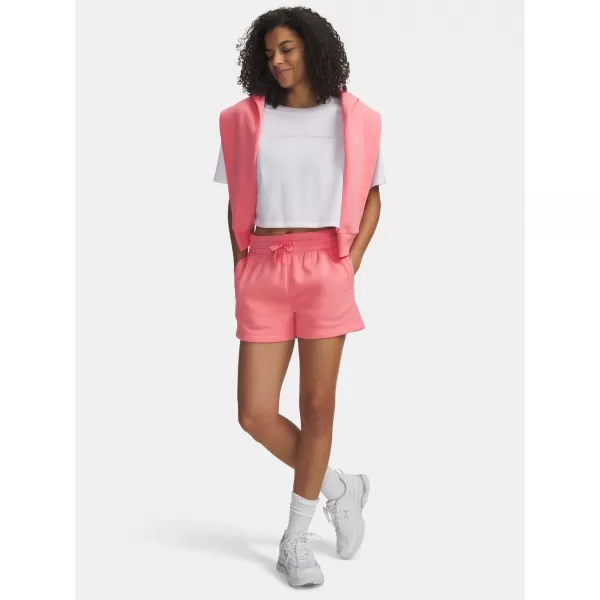  Női rövidnadrág UNDER ARMOUR RIVAL FLEECE SHORT 1382723-600 RÓZSASZÍN 