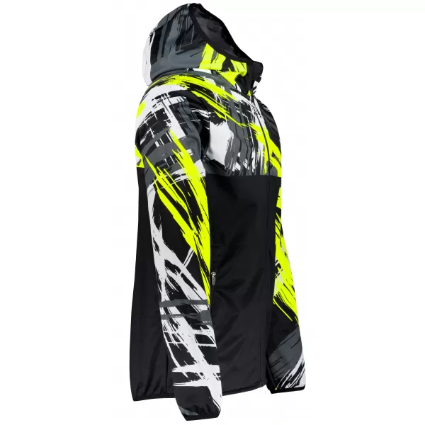  Férfi prémium softshell kabát ALTISPORT VOJ/ALM039JACK01 FEKETE ÉS SÁRGA 