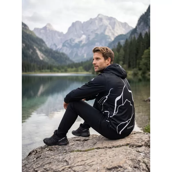  Férfi prémium softshell kabát ALTISPORT VOJ/ALM073JACK01 FEKETE 