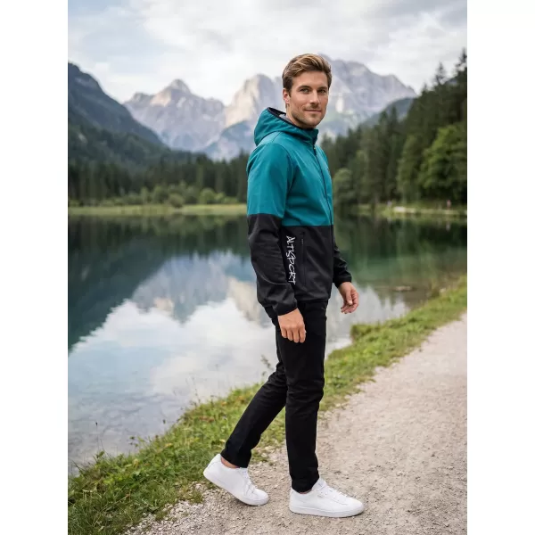  Férfi prémium softshell kabát ALTISPORT VOJ/ALM051JACK01 KEROZIN/FEKETE 