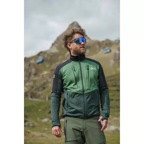  Férfi powerfleece pulóver NORDBLANC GROAN NBWFM8282 SÖTÉTZÖLD 