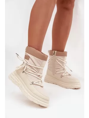 Női téli csizma LEE COOPER LCJ-25-44-3931 BÉZS