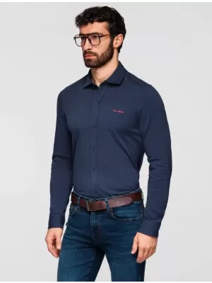 Férfi ing OMBRE K697 SÖTÉTKÉK