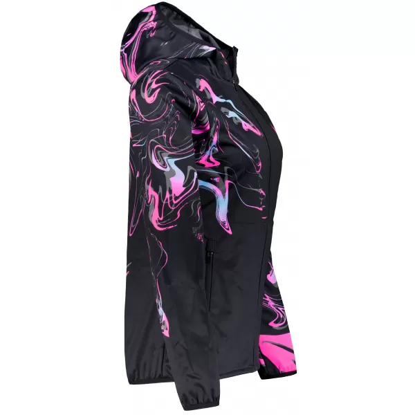  Női prémium softshell kabát ALTISPORT VOJ/ALW064JACK01 FEKETE RÓZSASZÍN 