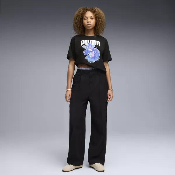  Női póló PUMA GRAPHICS RELAXED TEE BETTER 691908_01 PUMA FEKETE 