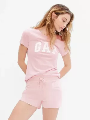 Női póló GAP LOGO TEE 822874-02 TISZTA RÓZSASZÍN