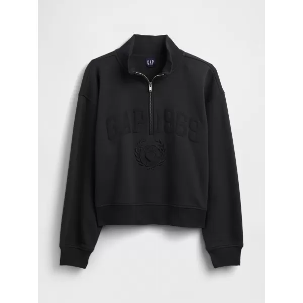  Női pulóver GAP LOGO HALF ZIP 852841-01 HOLDTALAN ÉJSZAKA 