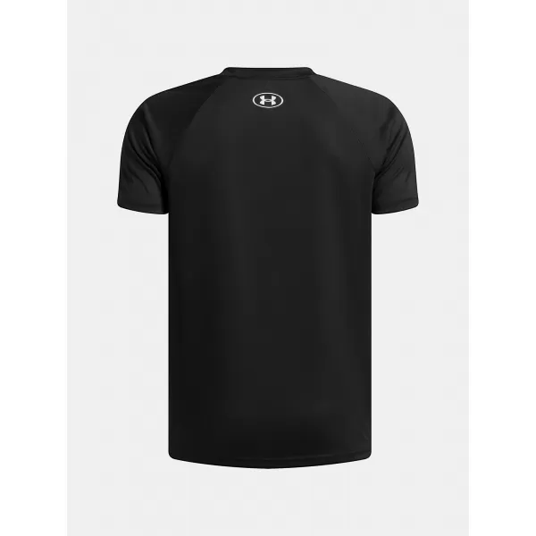  Fiú póló UNDER ARMOUR UA TECH SPLIT WORDMARK SS 1383010-004 FEKETE 