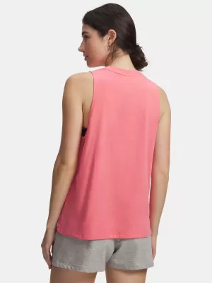 Női felső UNDER ARMOUR UA RIVAL MUSCLE TANK 1383659-600 RÓZSASZÍN