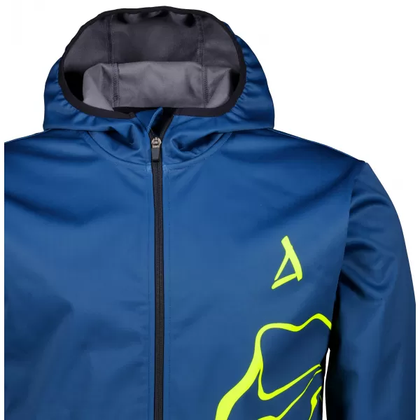  Férfi prémium softshell kabát ALTISPORT VOJ/ALM073JACK01 SÖTÉTKÉK/NEONSÁRGA 