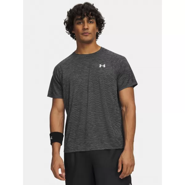  Férfi póló UNDER ARMOUR TECH TEXTURED SS 1382796-001 FEKETE 