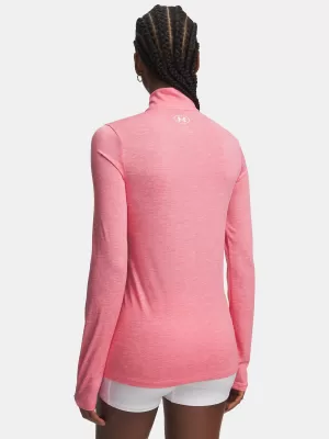 Női póló TECH 1/2 ZIP- TWIST 1384225-601 PINK Under Armour