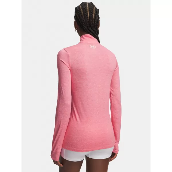  Női póló TECH 1/2 ZIP- TWIST 1384225-601 PINK Under Armour 