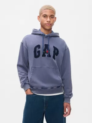 Férfi pulóver GAP LOGO HOODIE PULLOVER 646027-01 ÉJSZAKAI ÉGBOLT
