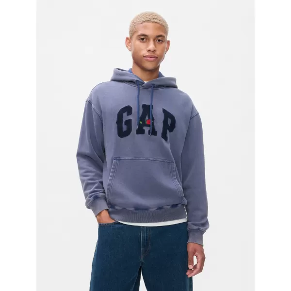  Férfi pulóver GAP LOGO HOODIE PULLOVER 646027-01 ÉJSZAKAI ÉGBOLT 
