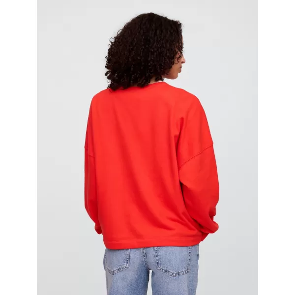  Női pulóver GAP LOGO SWEATSHIRT 769308-01 PLAKÁT PIROS 