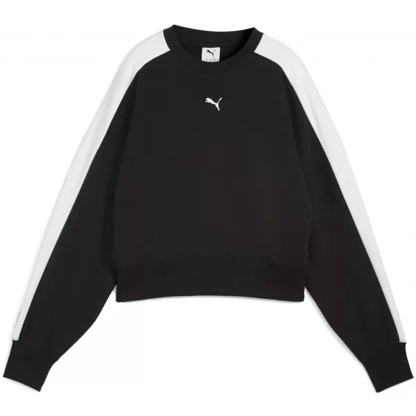  Női pulóver PUMA T7 OVER-OVERSIZED CREW 633439-01 PUMA FEKETE 