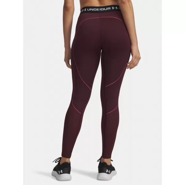 Női leggings UNDER ARMOUR UA COLDGEAR TEXTURED LEGGING 6003997-600 PIROS 