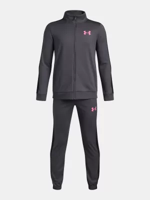 Fiúk készlet UNDER ARMOUR UA RIVAL KNIT TRACK SUIT 1363290-025 SZÜRKE