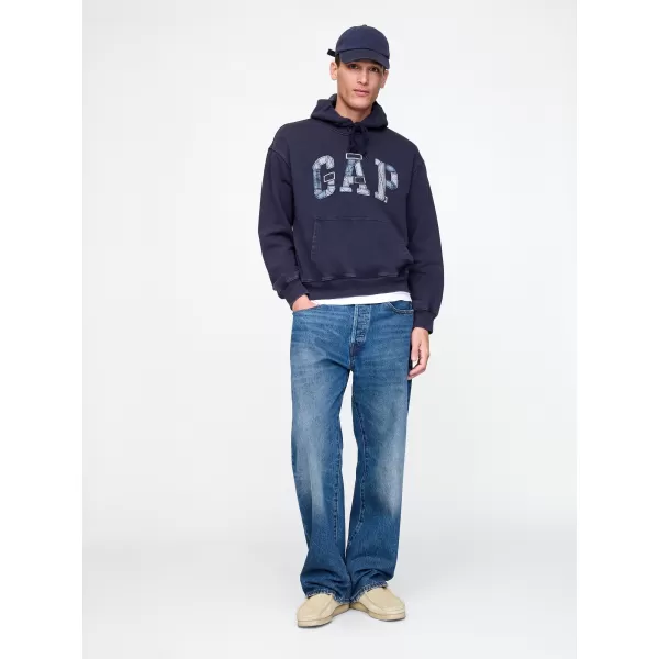  Férfi pulóver GAP PATCHWORK LOGO PULLOVER HOODIE 745196-00 HADITENGERÉSZET EGYENRUHA 