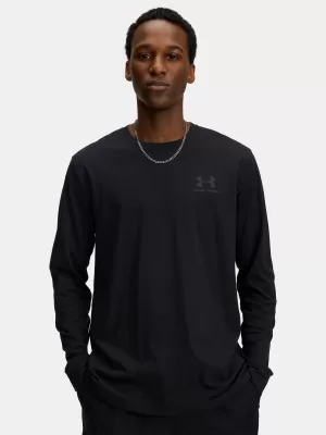 Férfi póló UNDER ARMOUR UA SPORTSTYLE LEFT CHEST LS 1329585-002 FEKETE