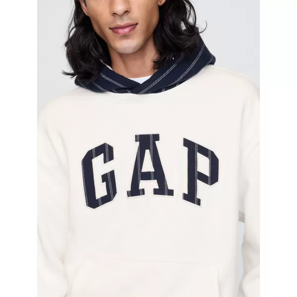  Férfi pulóver GAP LOGO HOODIE PULLOVER 645967-02 ÚJ TÖRTFEHÉR 