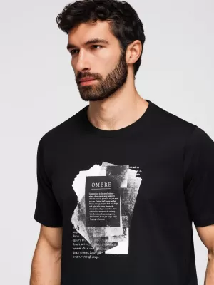 Férfi póló OMBRE OM-TSPT-0261 FEKETE