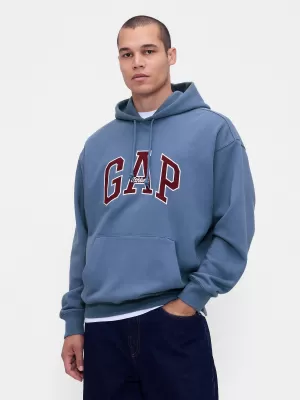 Férfi pulóver GAP LOGO PULLOVER HOODIE 781237-01 BÚZAVIRÁG