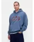 Férfi pulóver GAP LOGO PULLOVER HOODIE 781237-01 BÚZAVIRÁG