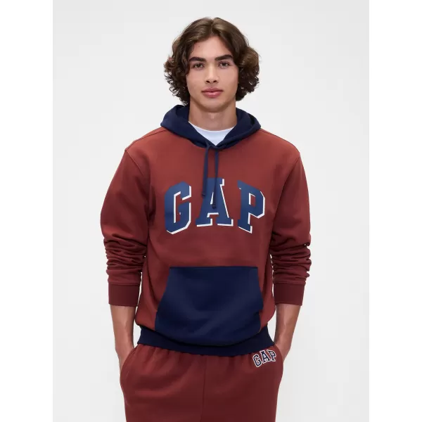  Férfi pulóver GAP LOGO PULLOVER HOODIE 795560-00 ÉGETT ROZSDASZÍN 