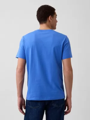 Férfi póló GAP LOGO CREW TEE 842063-69 SZÉP KÉK