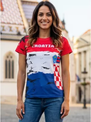 Női prémium póló ALTISPORT VOJ/ALW036HR/TR01 HORVÁTORSZÁG
