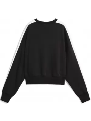 Női pulóver PUMA T7 OVER-OVERSIZED CREW 633439-01 PUMA FEKETE